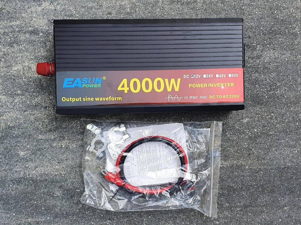 12V NAAR 230V OMVORMER 4000W NIEUW!, Ophalen of Verzenden, Nieuw