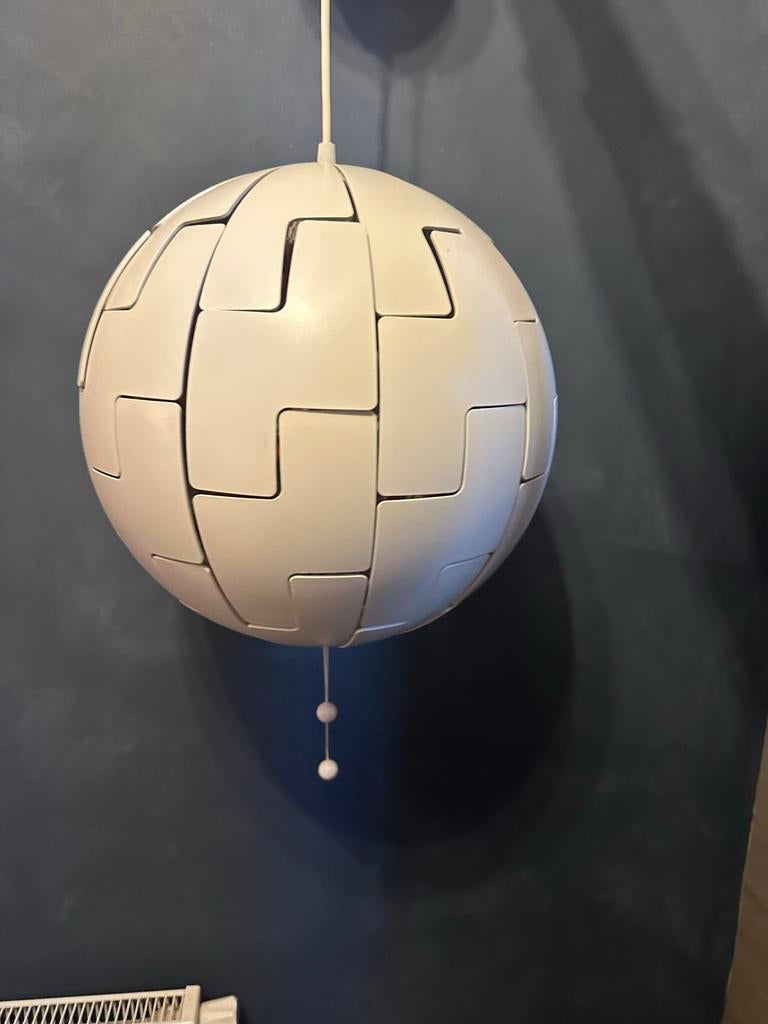 Ikea hanglamp wit oranje, Ophalen of Verzenden, Gebruikt, Kunststof, Minder dan 50 cm