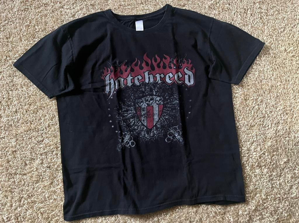 Shirt zwart/rood Hatebreed mt. XL, Ophalen of Verzenden, Zo goed als nieuw, Maat 56/58 (XL), Zwart