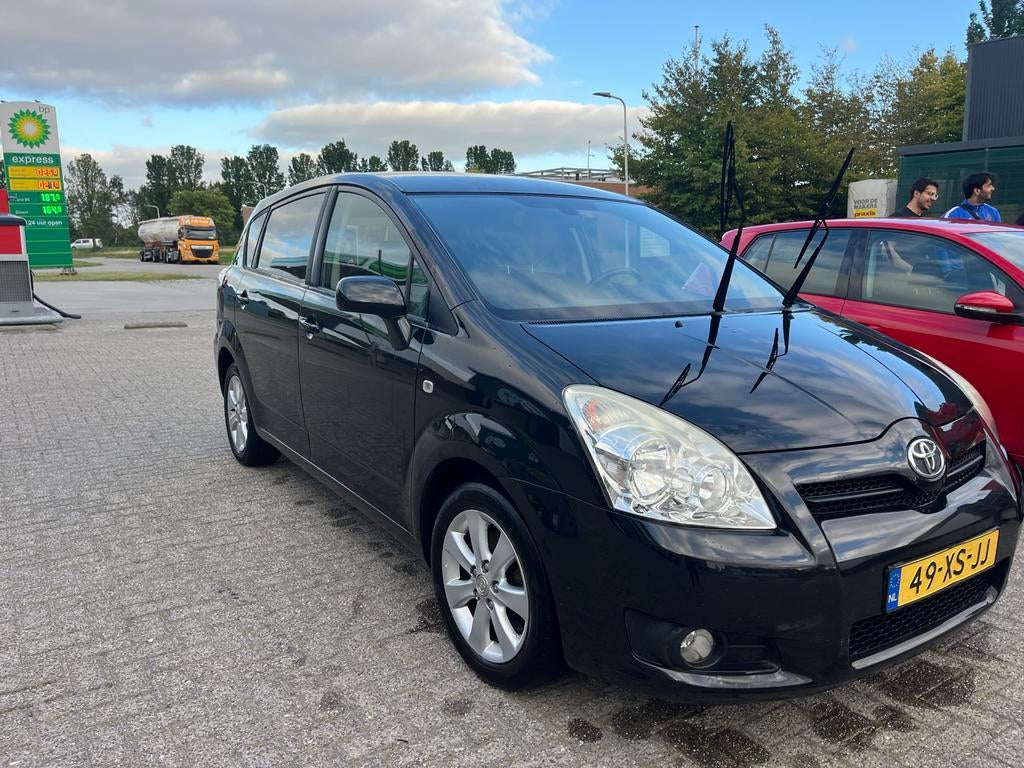 Toyota Corolla Verso 1.6 16V 5P 2007 Zwart Km: 202000+, 450 kg, 4 cilinders, Zwart, Origineel Nederlands