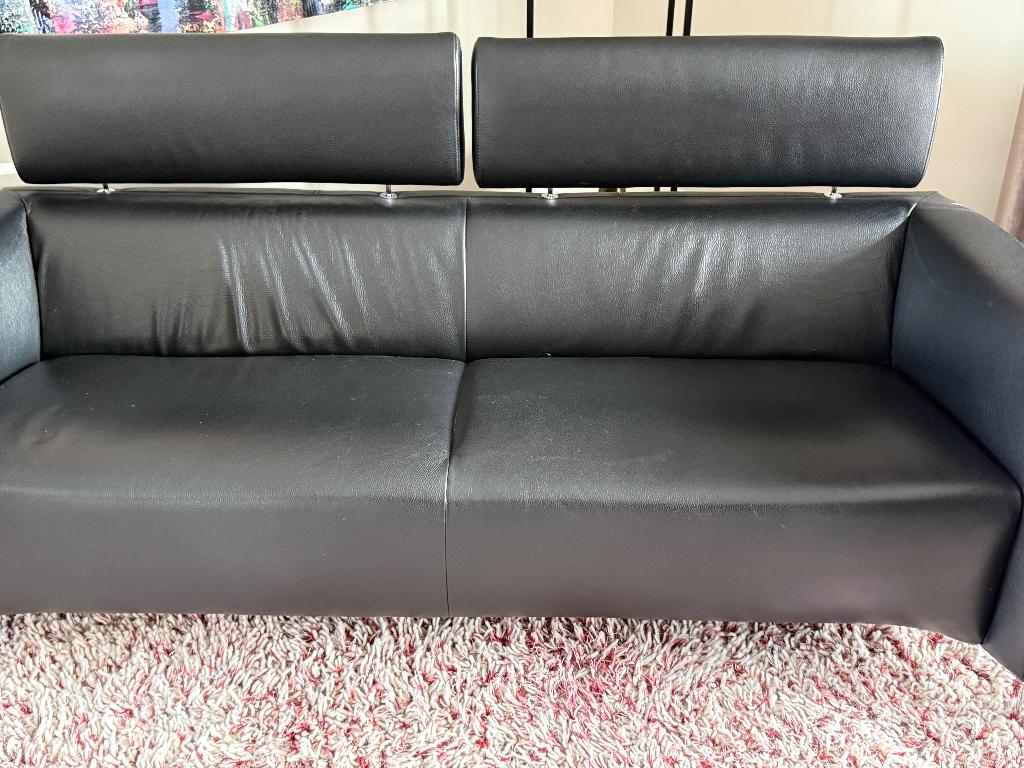 Leolux bankstel 2 & 3 zits, Ophalen, 150 tot 200 cm, Zo goed als nieuw, Rechte bank