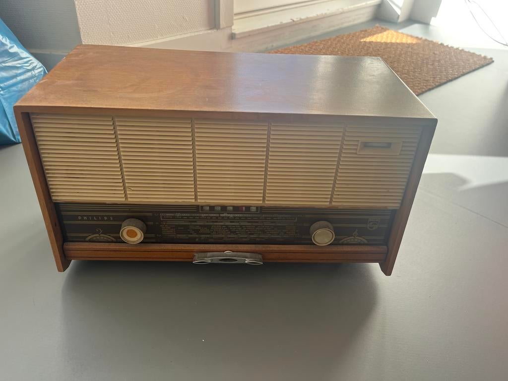 Antieke Philips Radio B3W22A/99 - Vintage Buizenradio, Ophalen, Gebruikt, Radio
