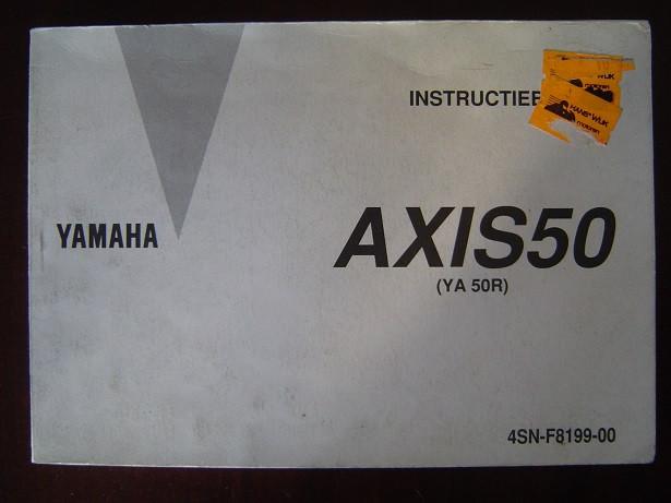 Yamaha AXIS 50 YA50 1995 scooter instructie boekje, Ophalen of Verzenden