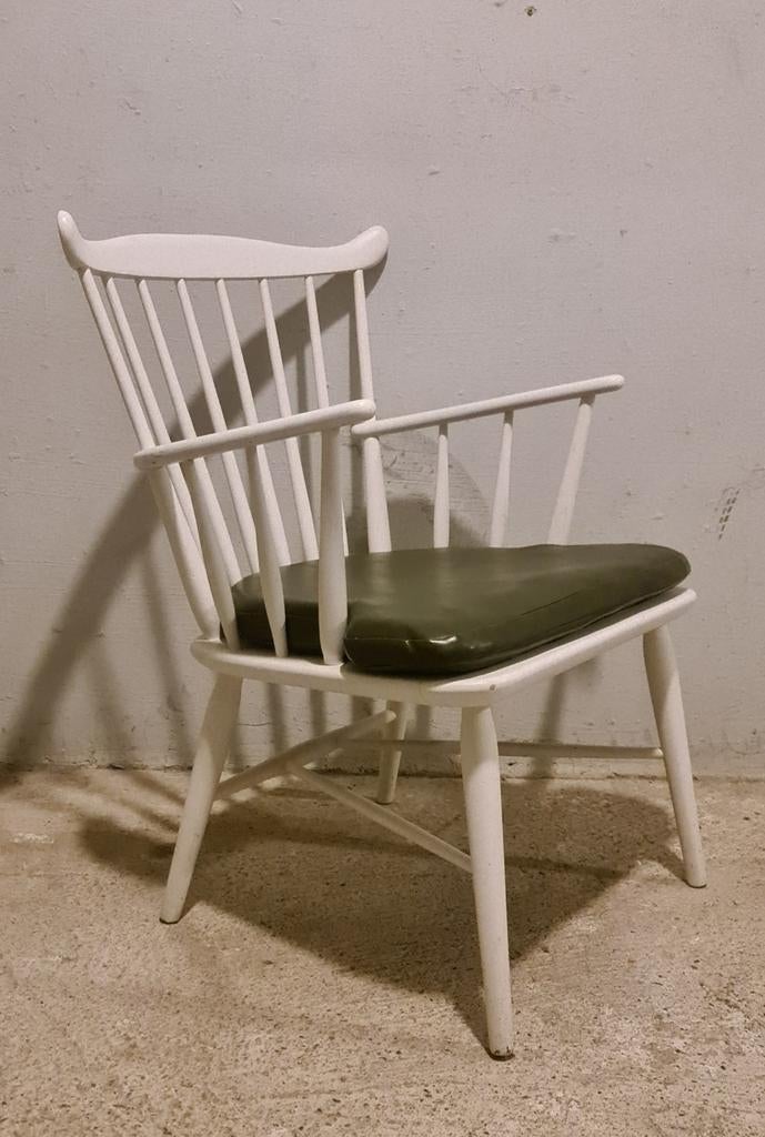 Vintage, design stoel Thomas Harlev. Fauteuil., Huis en Inrichting, Stoelen, Ophalen, Farstrup Denemarken, Eén