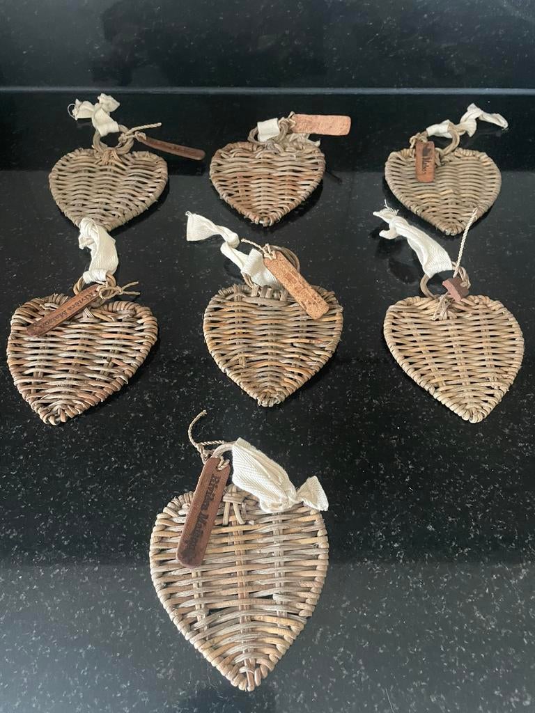 Roviera Maison rattan hartjes/ per stuk €7,50, Huis en Inrichting, Woonaccessoires | Overige, Ophalen of Verzenden, Zo goed als nieuw
