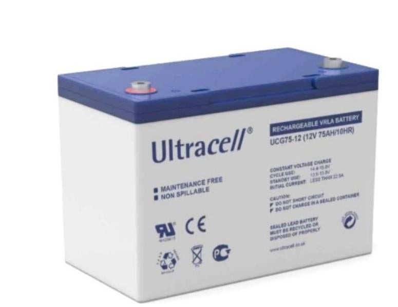UltraCell UCG75-12 Deep Cycle Gel accu 75 Ah, Ophalen of Verzenden, Nieuw