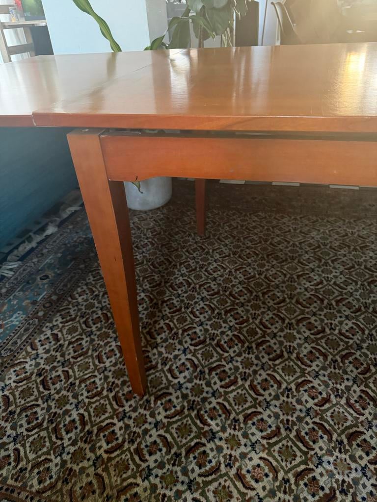 Uitschuifbare Vintage Kersenhouten Eettafel (4-8 pers.), Ophalen