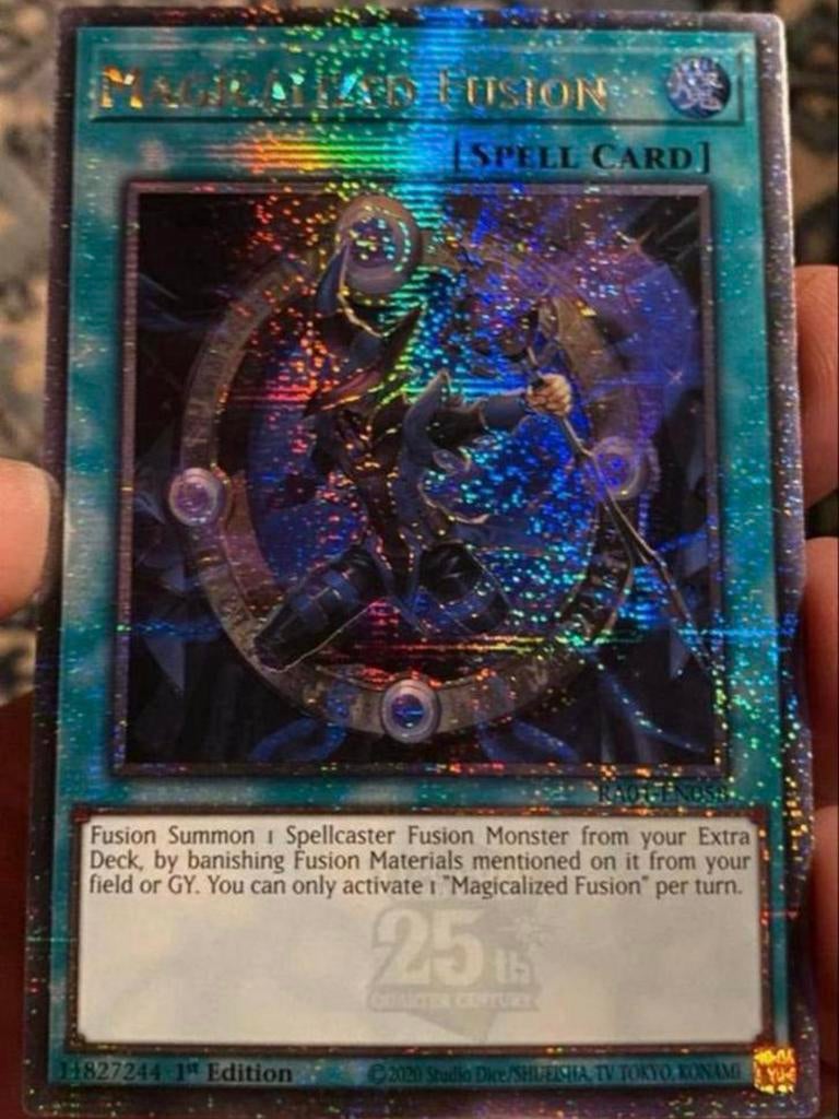 Yu-Gi-Oh! Magicalized Fusion RA01 1st Ed QCR !, Verzenden, Zo goed als nieuw, Losse kaart, Foil