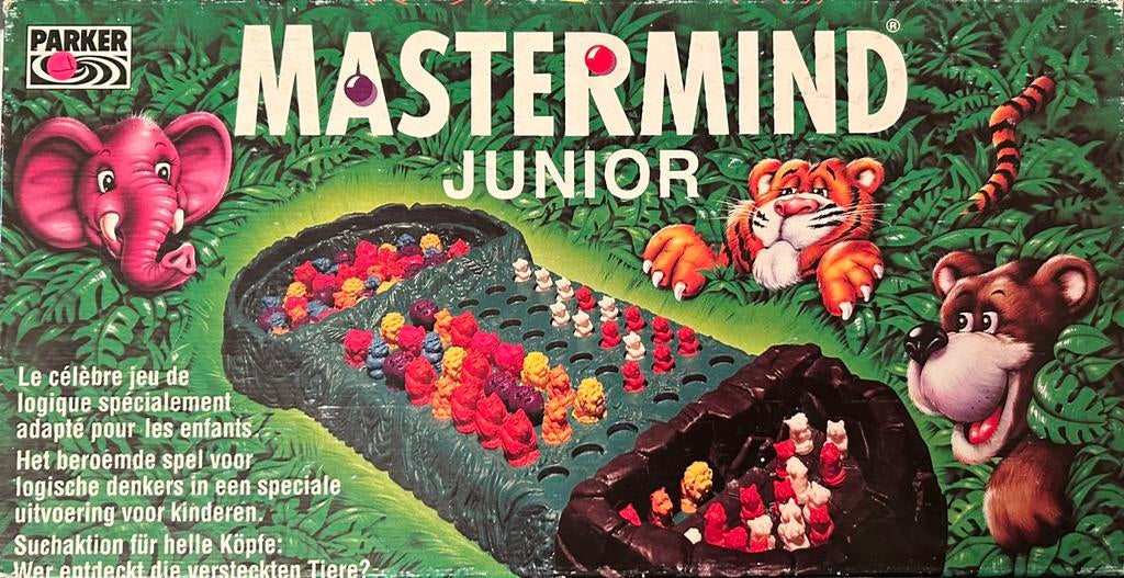 Mastermind junior van Parker, Een of twee spelers, Ophalen of Verzenden, Zo goed als nieuw