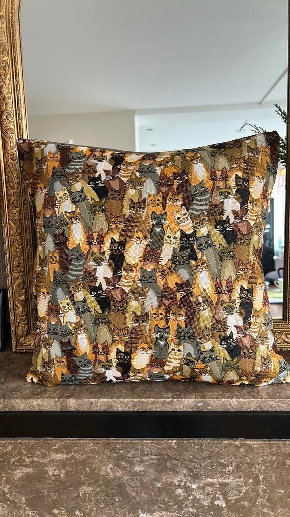 Decoratieve kussensloop “Katten Lente”, Ophalen of Verzenden, Nieuw