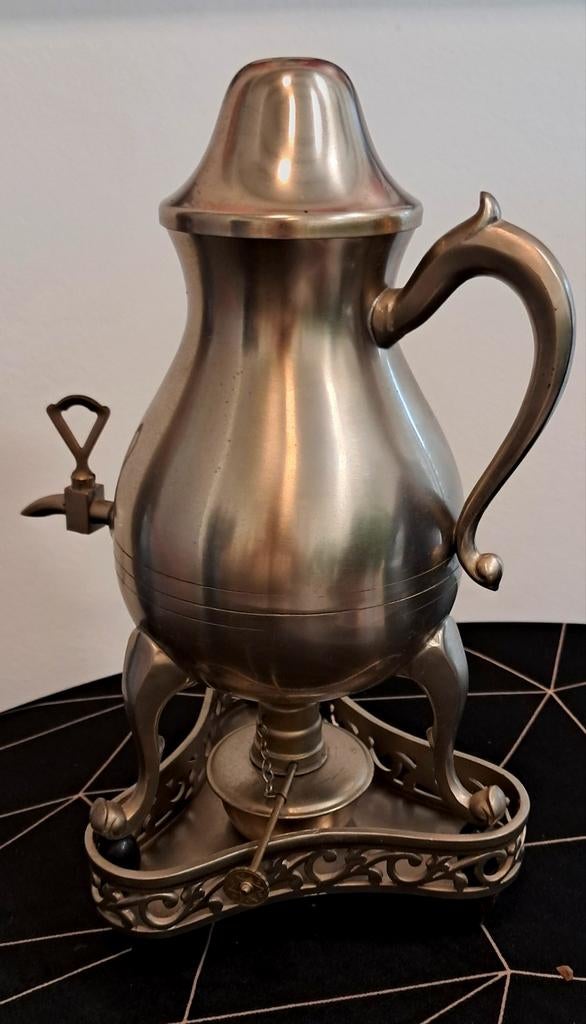 Tinnen kraantjeskan compleet, Antiek en Kunst, Antiek | Tin, Ophalen of Verzenden