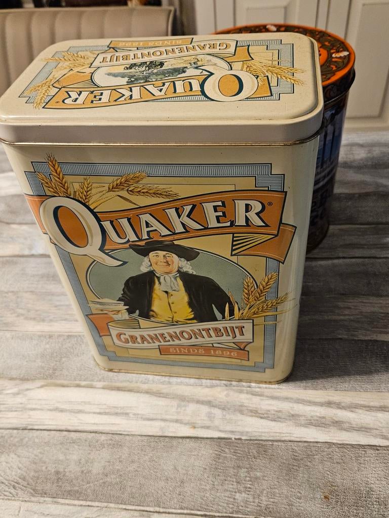 Vintage Quaker Granenontbijt Blik, Verzamelen, Ophalen of Verzenden, Gebruikt, Overige, Overige merken
