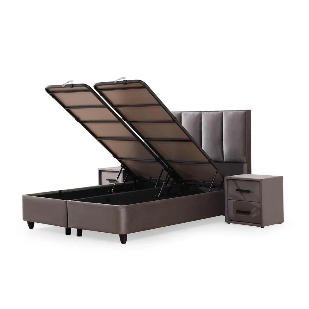 Luxe Velvet Boxsprings Met Opbergruimte | Showroom Utrecht, Ophalen, Modern, Velvet, Eric Kuster,, 180 cm, 200 cm