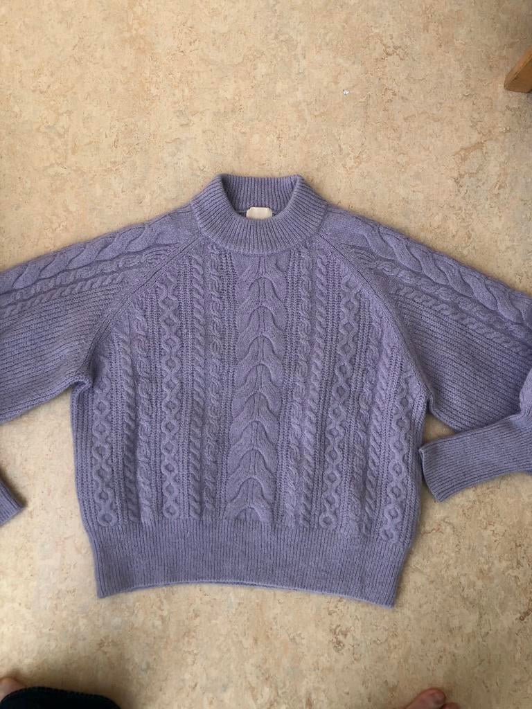 Lila trui met alpaca H&M, Kleding | Dames, Truien en Vesten, Ophalen of Verzenden, Zo goed als nieuw, Maat 38/40 (M), Paars