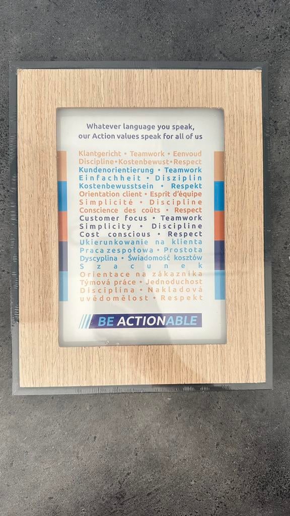 Fotolijst, 13x18cm, hout en zwart, nieuw in verpakking, Ophalen of Verzenden, Nieuw