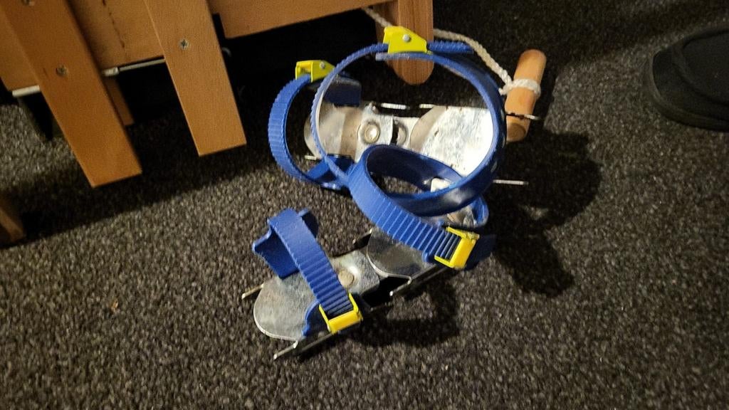 Kinderschaatsjes dubbele ijzers  s, Sport en Fitness, Ophalen, Zo goed als nieuw, Overige typen, Overige merken