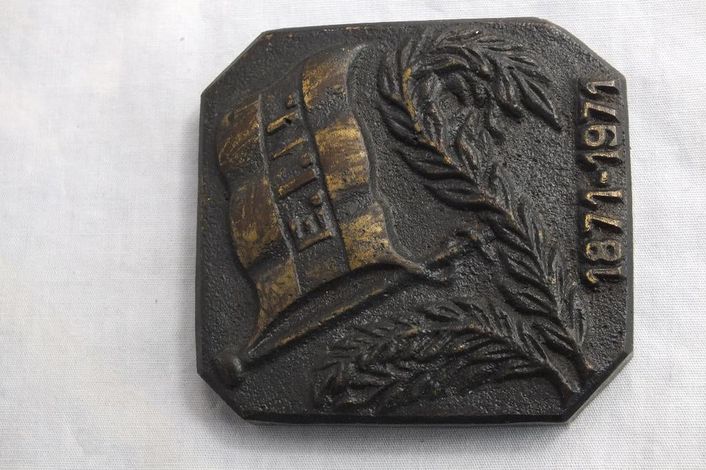 Bronzen plaquette., Ophalen of Verzenden, Brons