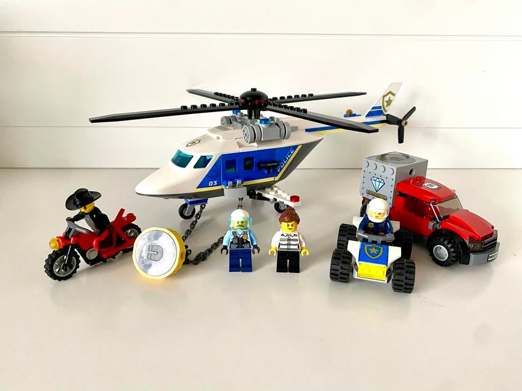 Lego City Politie Helikopter Achtervolging Set 60243, Ophalen of Verzenden, Zo goed als nieuw, Complete set, Lego