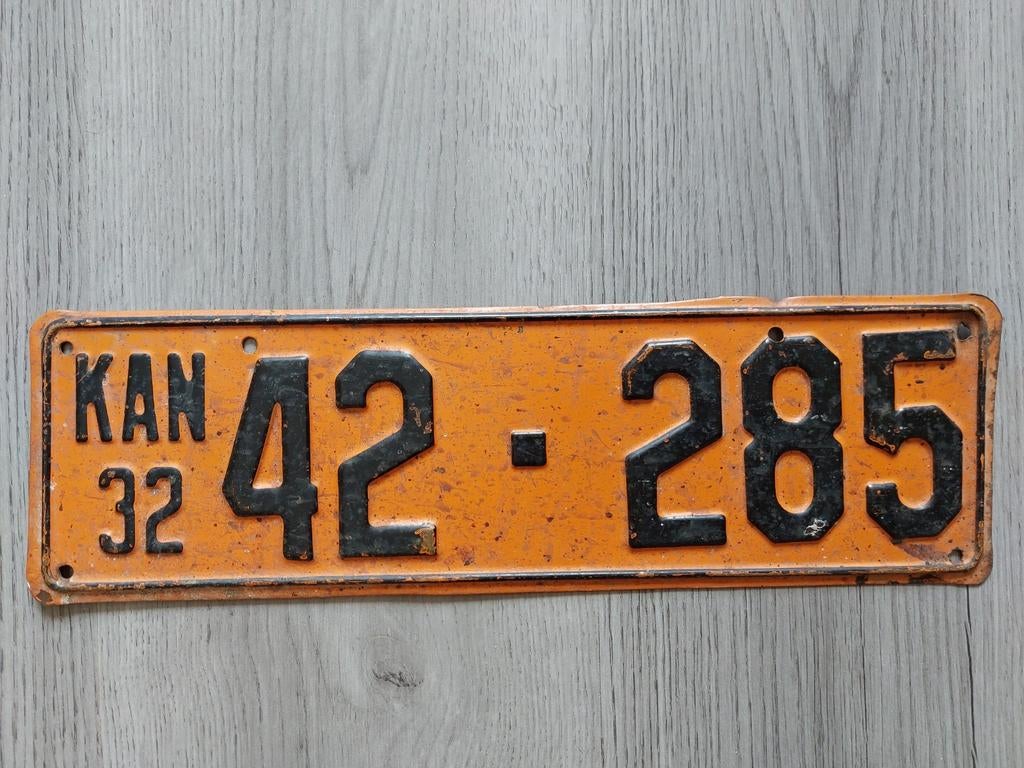 Kentekenplaat 1932 Kansas USA Nummerplaat Nummerbord, Ophalen of Verzenden
