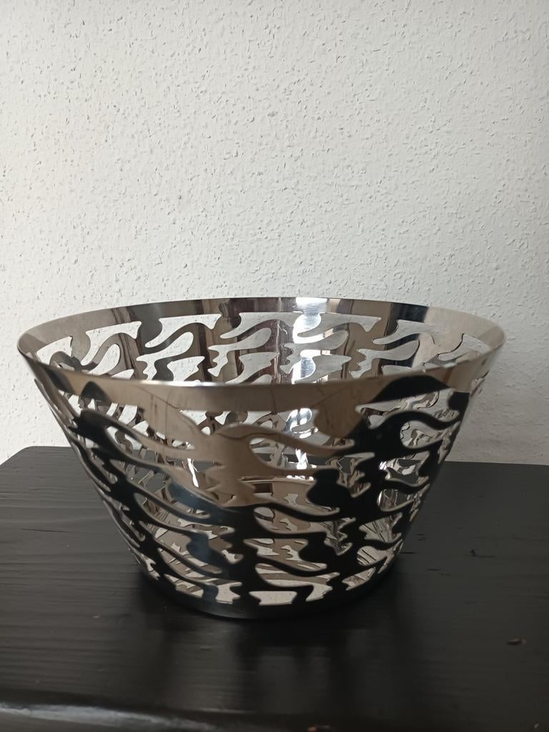 Stijlvolle Alessi Schaal - Inox 18/10, Overige materialen, Schaal, Rond, Ophalen of Verzenden