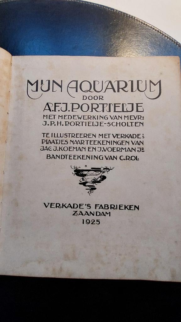 Mijn aquarium, Boeken, Ophalen of Verzenden, Gelezen, A.F. Portielje, Plaatjesalbum