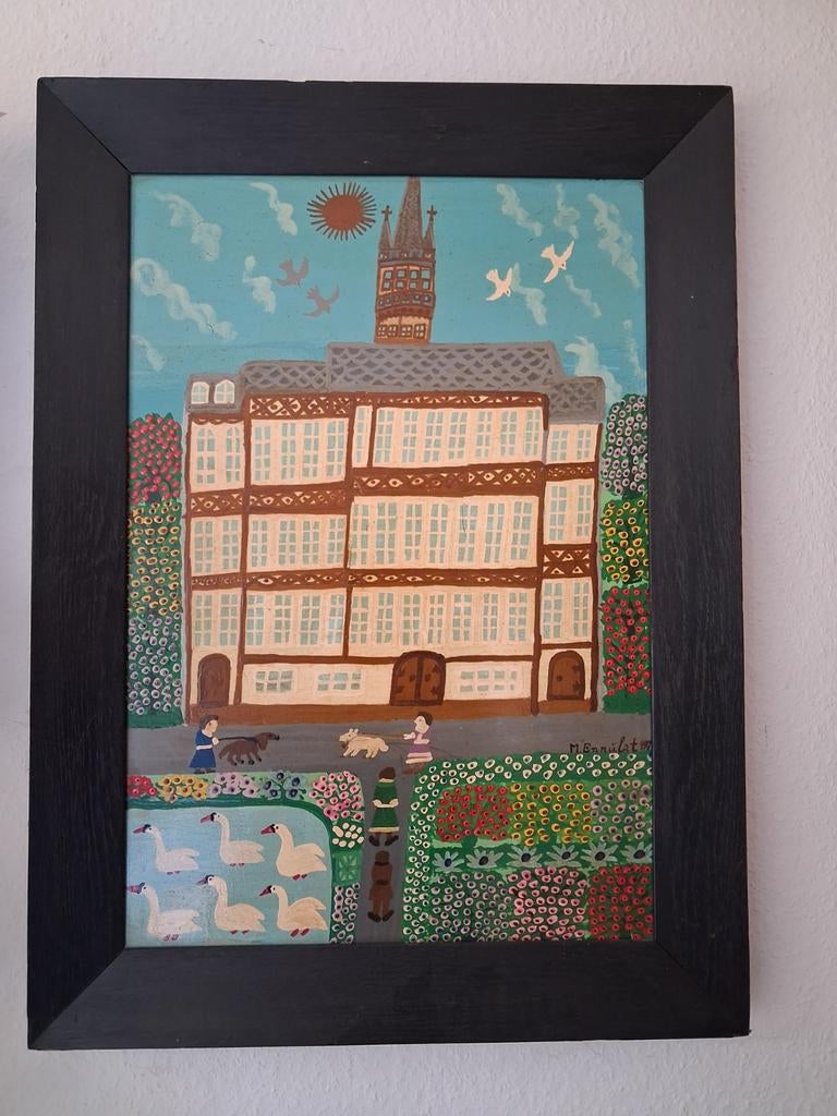 Naief schilderij Mina Ennulat Kleve, Ophalen of Verzenden