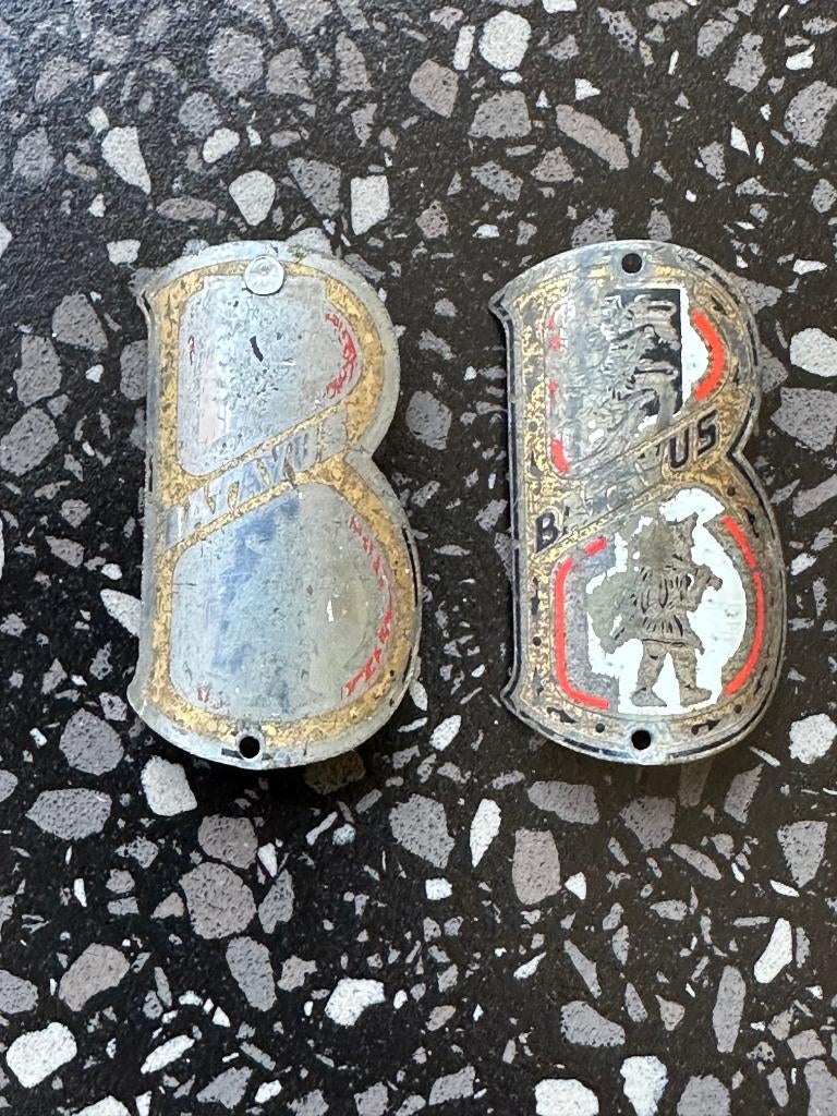 Balhoofdplaatjes Batavus rijwiel balhoofd plaatje., Verzamelen, Ophalen of Verzenden, Gebruikt, Overige typen