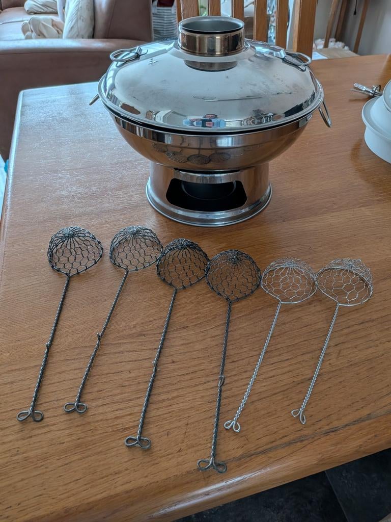 Chinese hotpot fondue pan, Ophalen of Verzenden, Zo goed als nieuw