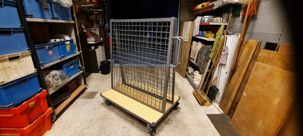 Materiaalwagen/montagewagen/transportkar/platenwagen/kar, Ophalen, Gebruikt