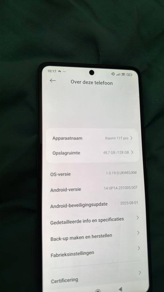 Xiaomi 11t pro, Ophalen