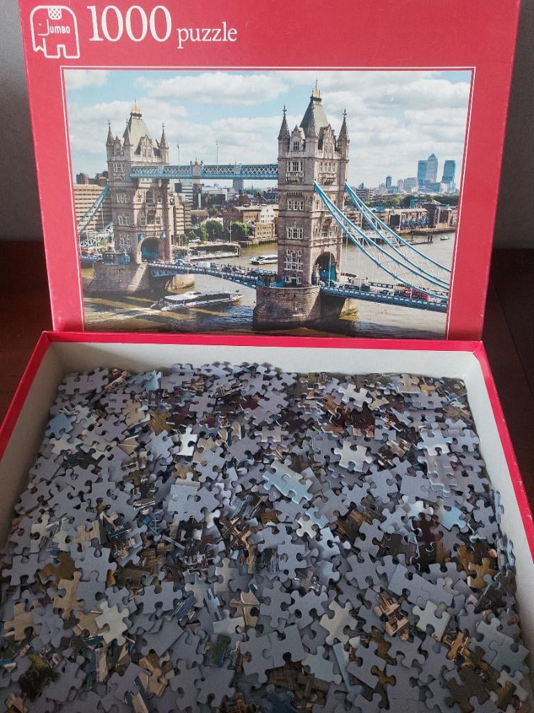 Legpuzzel Tower Brigde Londen (1000 stukjes) van Jumbo, Ophalen of Verzenden, 500 t/m 1500 stukjes, Nieuw, Legpuzzel