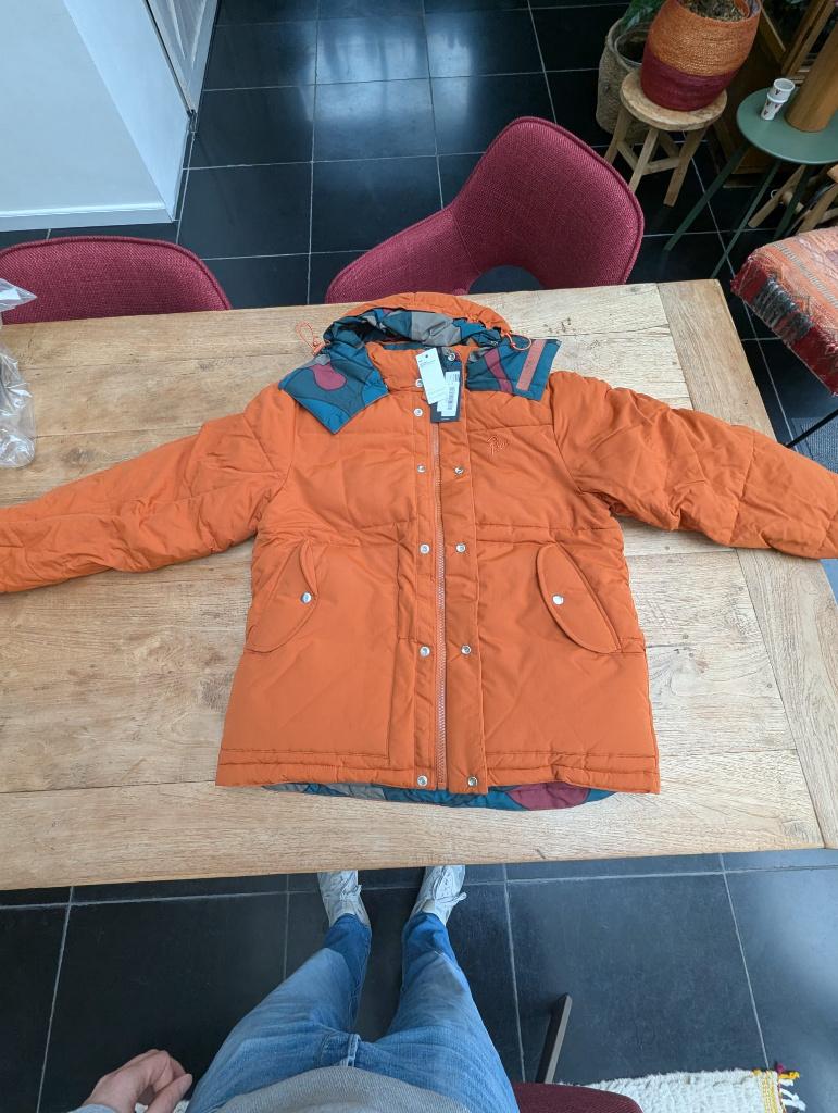 by Parra 'Trees in the Wind' Puffer Jacket maat M, By Parra, Maat 48/50 (M), Nieuw, Oranje