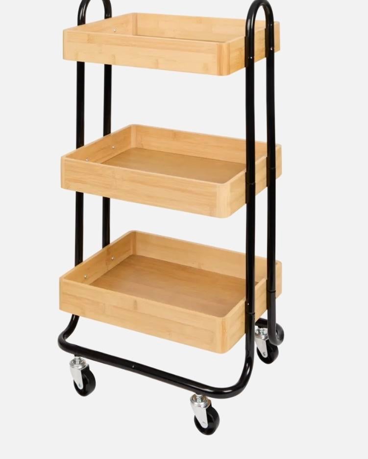 Bamboe trolley - perfect condition, Ophalen, Zo goed als nieuw