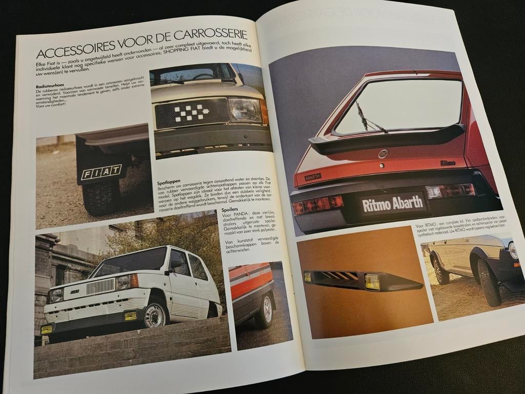 Brochure Fiat Accessoires 1982 oa Panda, Ophalen of Verzenden, Zo goed als nieuw, Overige merken