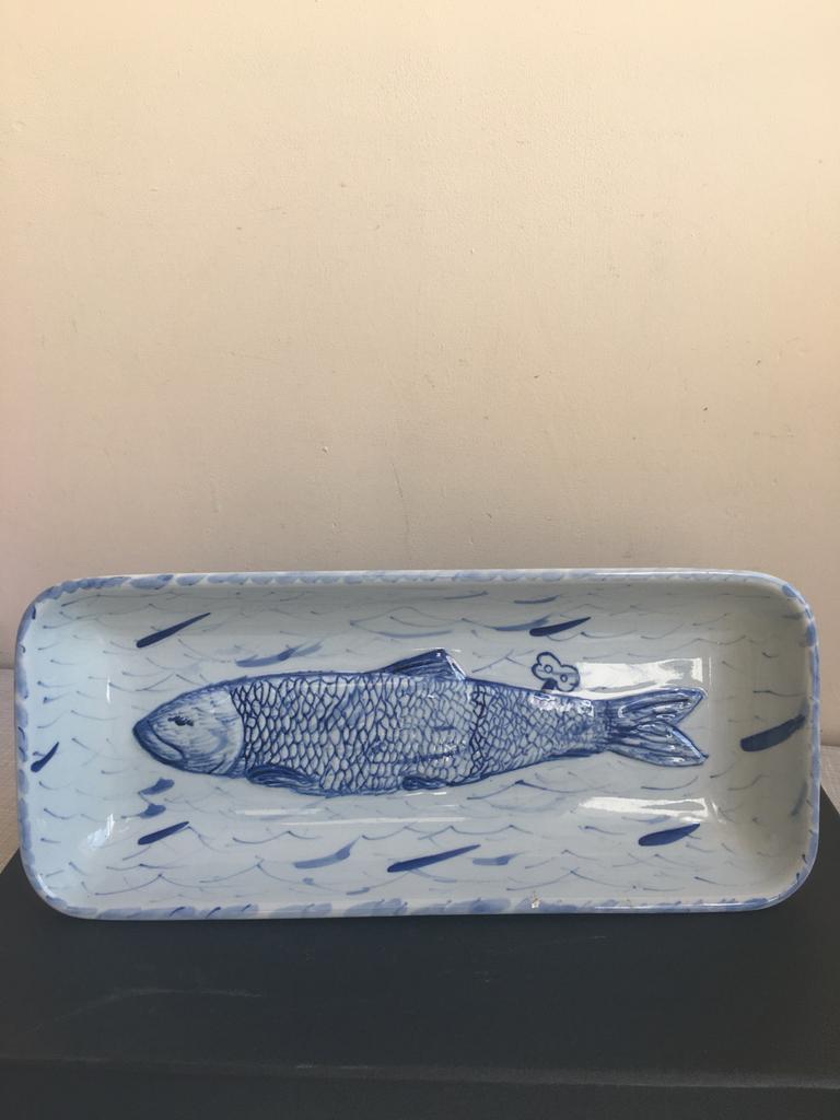 Handbeschilderde Haringschaal, Verzenden, Nieuw, Keramiek, Schaal of Schalen