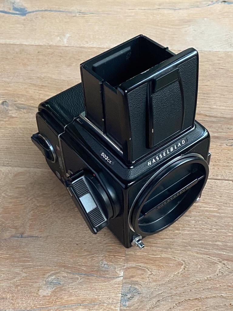 Hasselblad 503 cx body en magazijn, Ophalen, Gebruikt, Spiegelreflex, Overige Merken