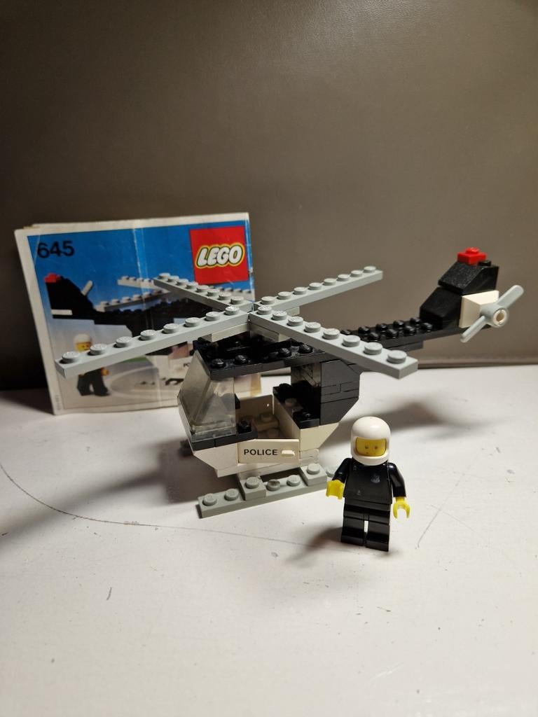 Lego 645 - Police helicopter, Gebruikt, Lego, Compleet, Ophalen of Verzenden
