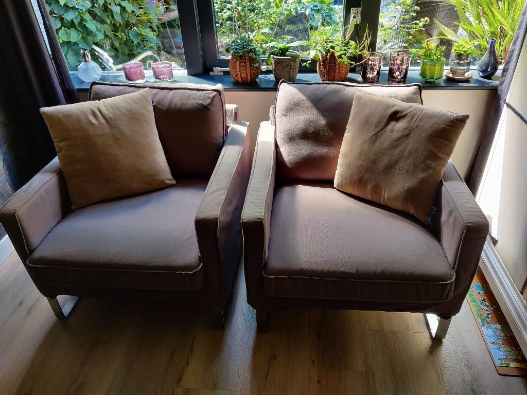2 Ikea fauteuils, Ophalen, 75 tot 100 cm, Zo goed als nieuw, Stof