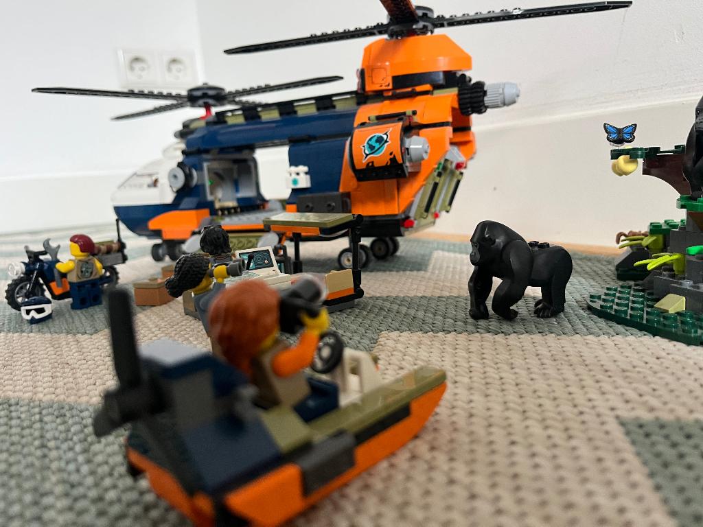 Mooie set LEGO City 60437 Jungle Explorer Helikopter, Kinderen en Baby's, Speelgoed | Duplo en Lego, Zo goed als nieuw, Lego, Complete set