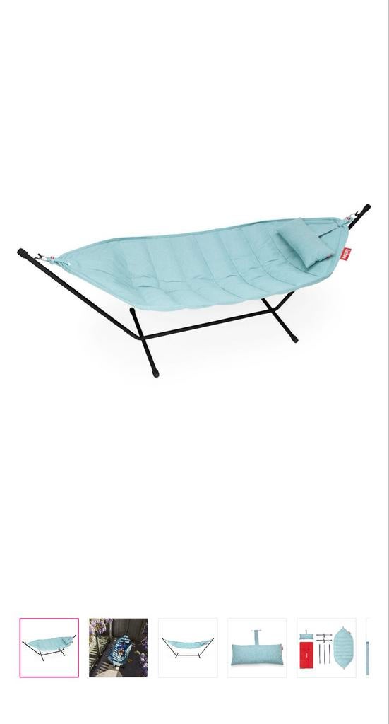 Nieuwe Fatboy Headdemock Superb Hangmat - Pacific Blue, Tuin en Terras, Hangmatten, Ophalen, Meerpersoons, Nieuw, Met standaard