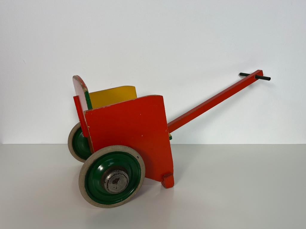 Vintage poppen trolley van Ko Verzuu voor ADO jaren 50, Antiek en Kunst, Antiek | Speelgoed, Ophalen of Verzenden