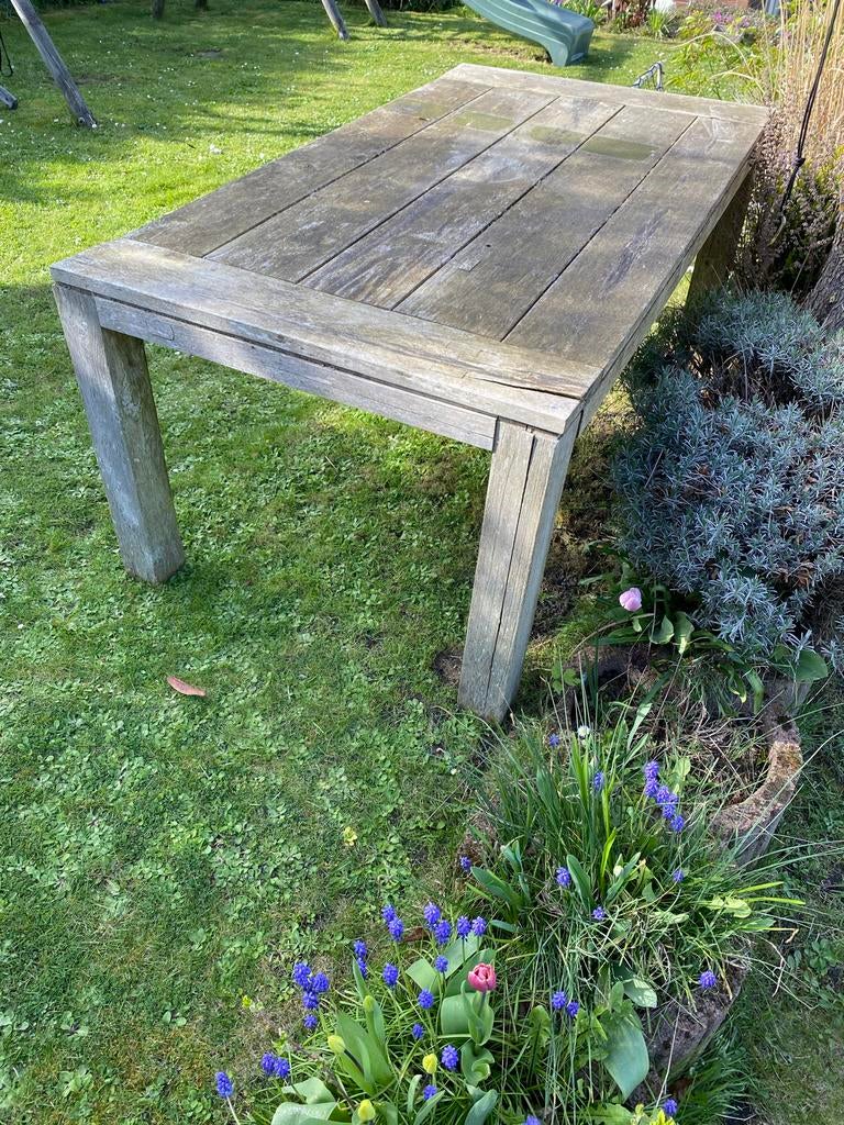 Gratis: Houten tuintafel 180x90 cm, Ophalen, Gebruikt, Rechthoekig, Hout