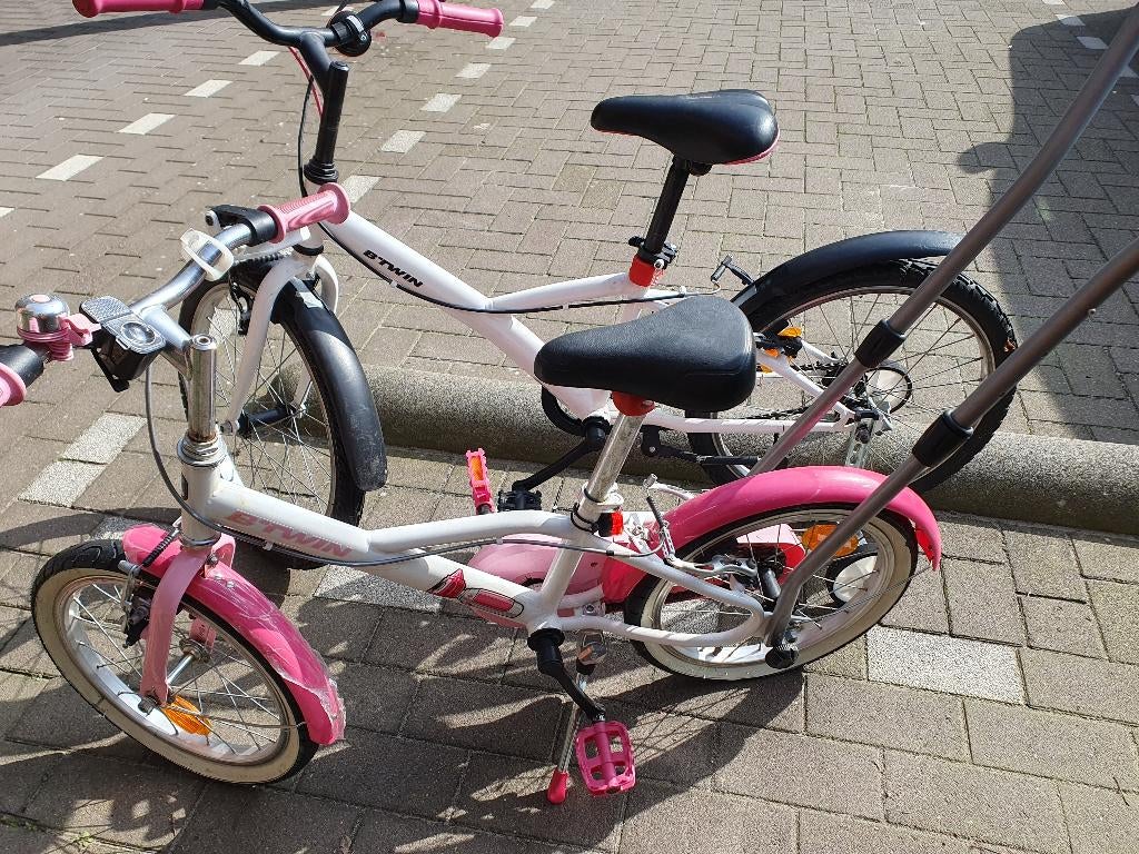 Kinderfiets decathlon 16 inch,  Balanstrainer en helm, Ophalen, Zijwieltjes, Decathlon, 16 tot 20 inch