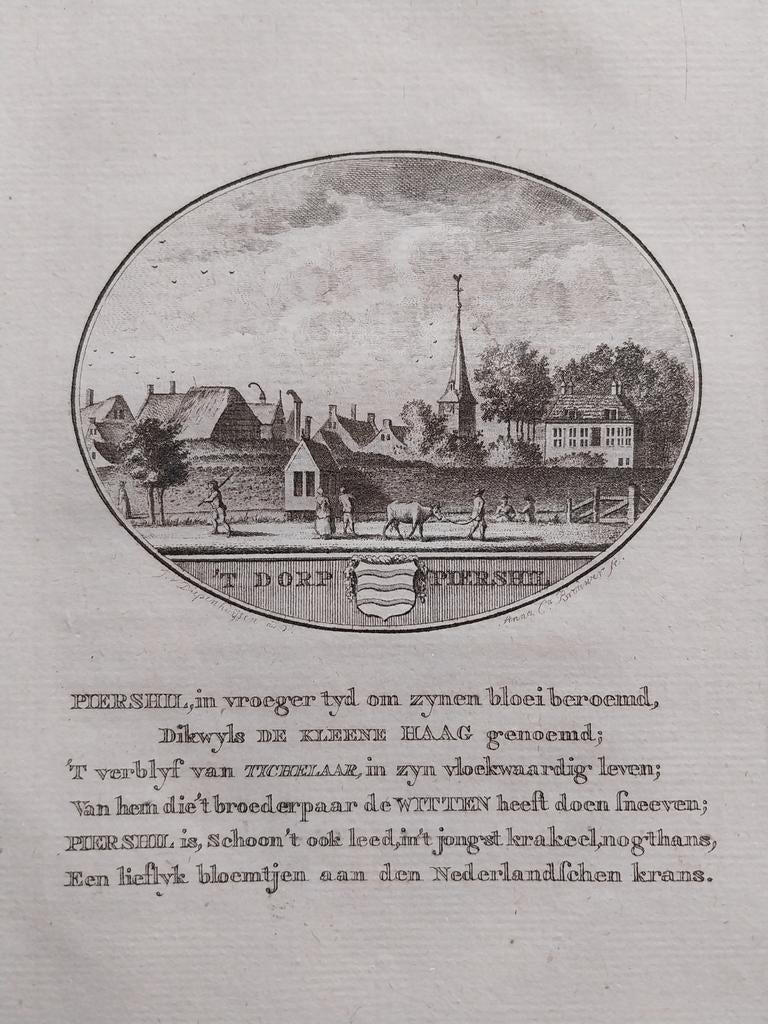 Piershil .ollefen en bakker, Antiek en Kunst, Kunst | Etsen en Gravures, Ophalen of Verzenden