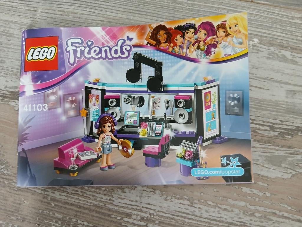 Lego Friends 41103 popster opname studio, Ophalen of Verzenden, Zo goed als nieuw, Complete set, Lego