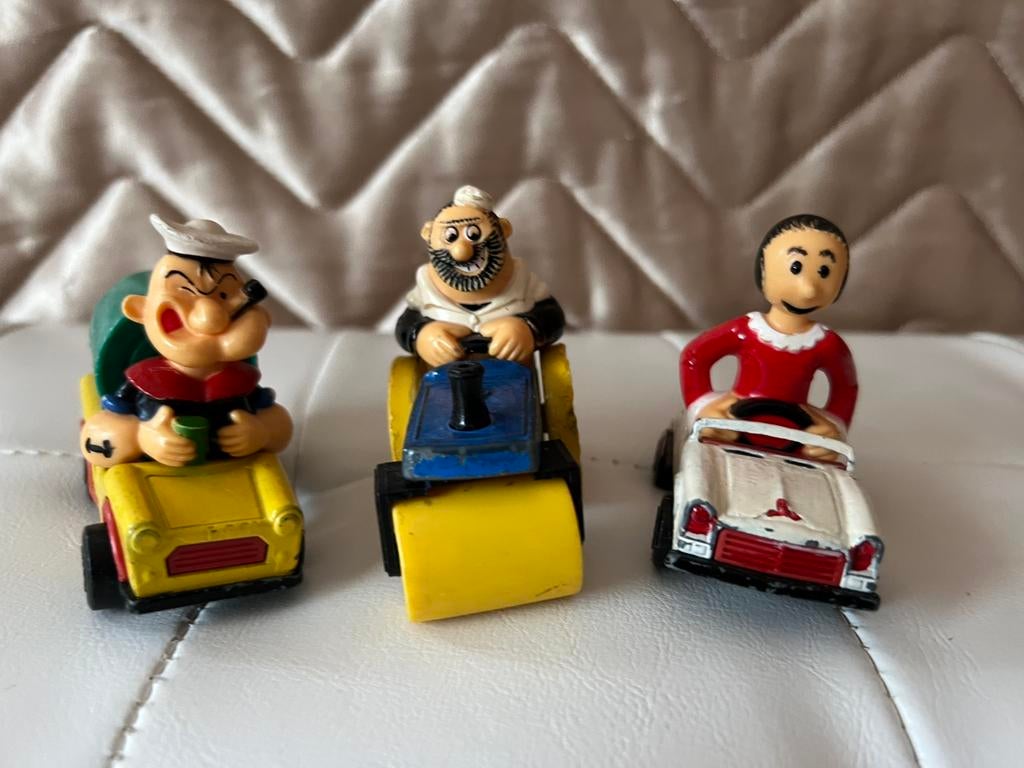 3 delige set van matchbox popeye auto figuurtjes, Ophalen, Gebruikt