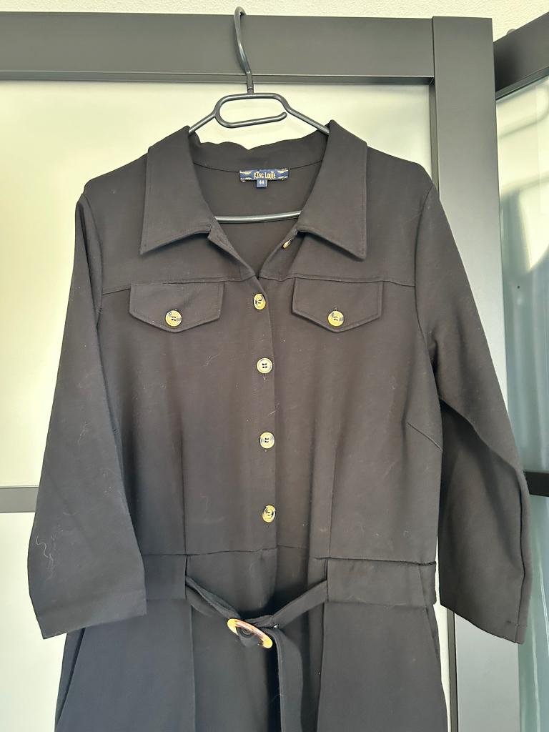 King Louie maat 44 Alexa jumpsuit broekpak 3081, Zwart, Maat 42/44 (L), Ophalen of Verzenden, Zo goed als nieuw