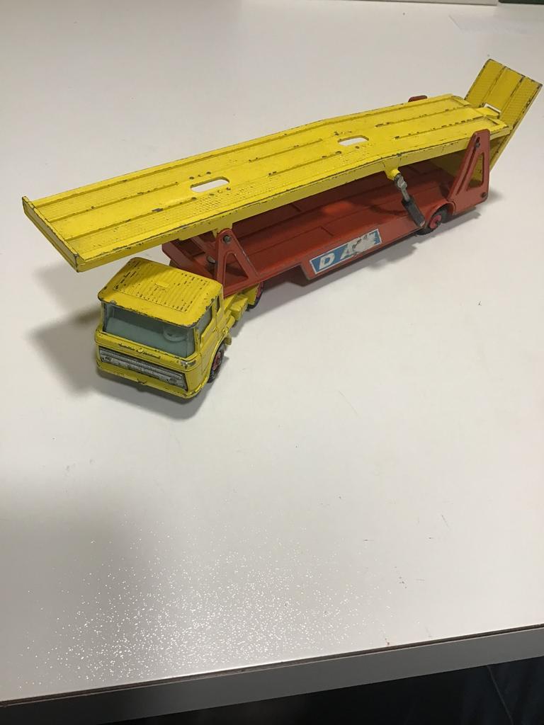 Matchbox King Size K11 DAF Cartransporter uit 1969., Ophalen of Verzenden, Gebruikt, Bus of Vrachtwagen