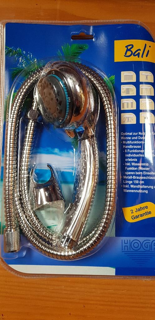 Douche of Bad set 8 standen douchekop met slang en houder, Ophalen of Verzenden, Nieuw, Chroom, Douche