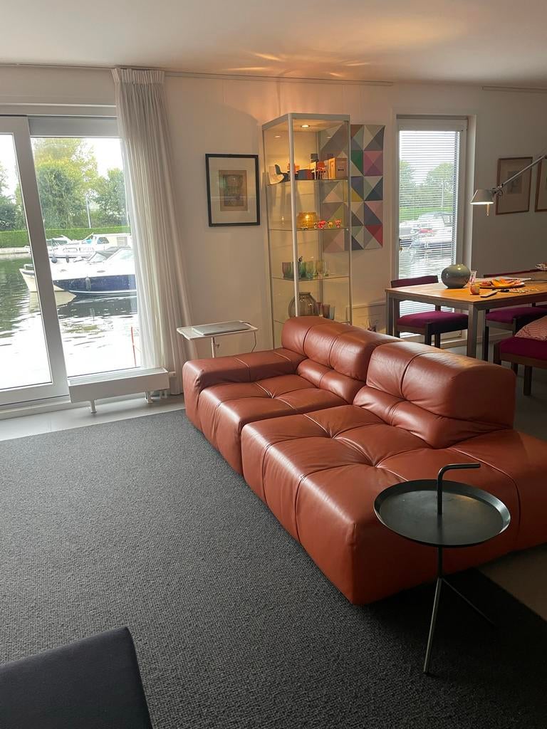 B&B Italia Tufty-Time bank cognacbruin leer, 250 tot 300 cm, 100 tot 125 cm, Leer, Ophalen of Verzenden